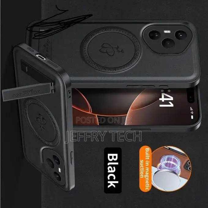 Honor 400 Pro Magnetic Soft Leather Case With Wireless Charging Supp