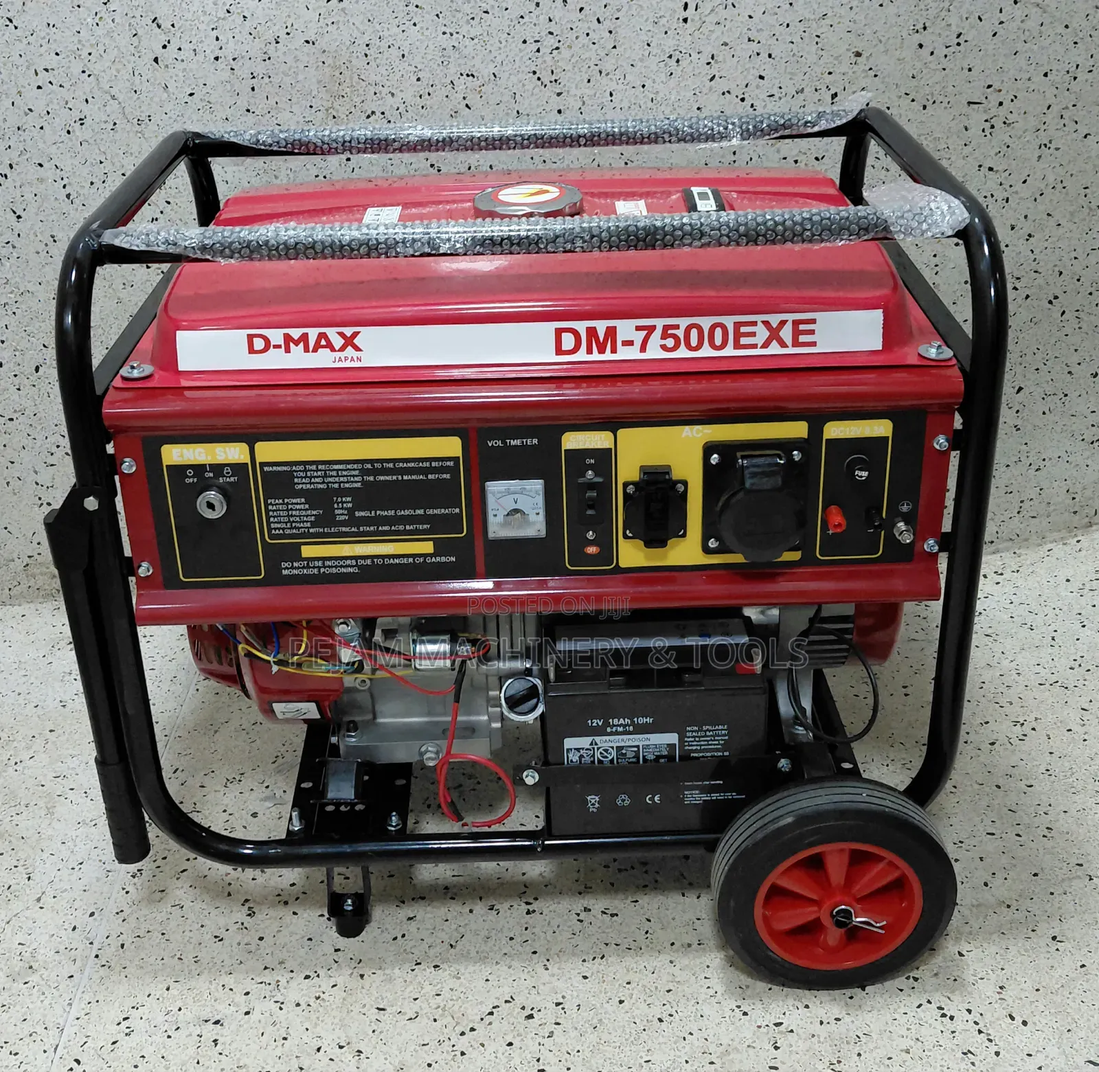 Dmax 10kva Single Phase Keystart Petrol Generator With Wheels