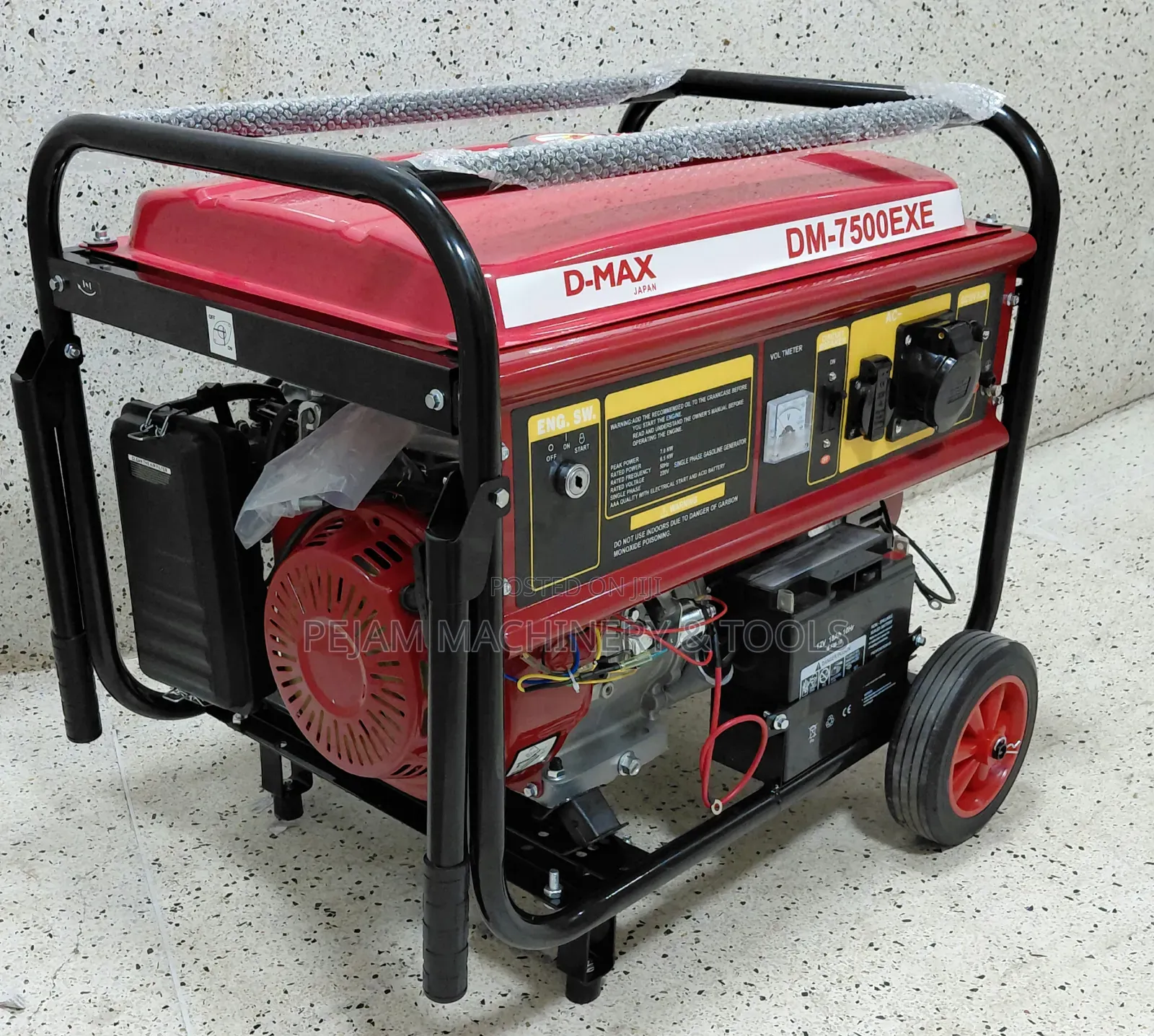Dmax 10kva Single Phase Keystart Petrol Generator With Wheels
