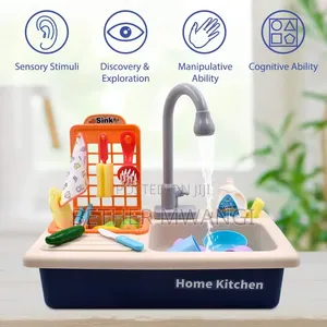 Kids Electric Kitchen Sink Toy With Running Water Set in Kenya