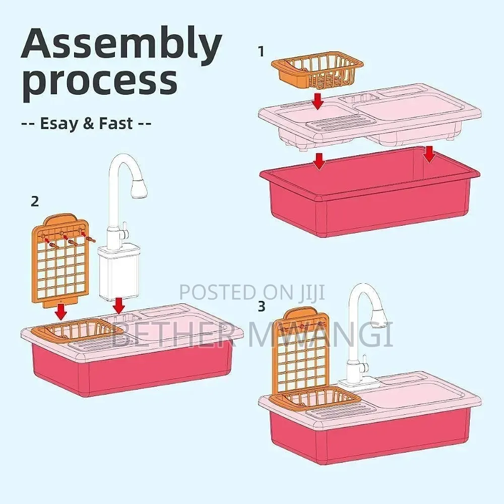 Kids Electric Kitchen Sink Toy With Running Water Set in Kenya