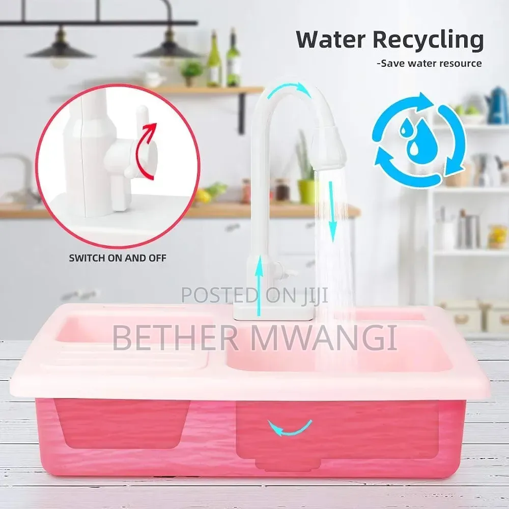 Kids Electric Kitchen Sink Toy With Running Water Set in Kenya