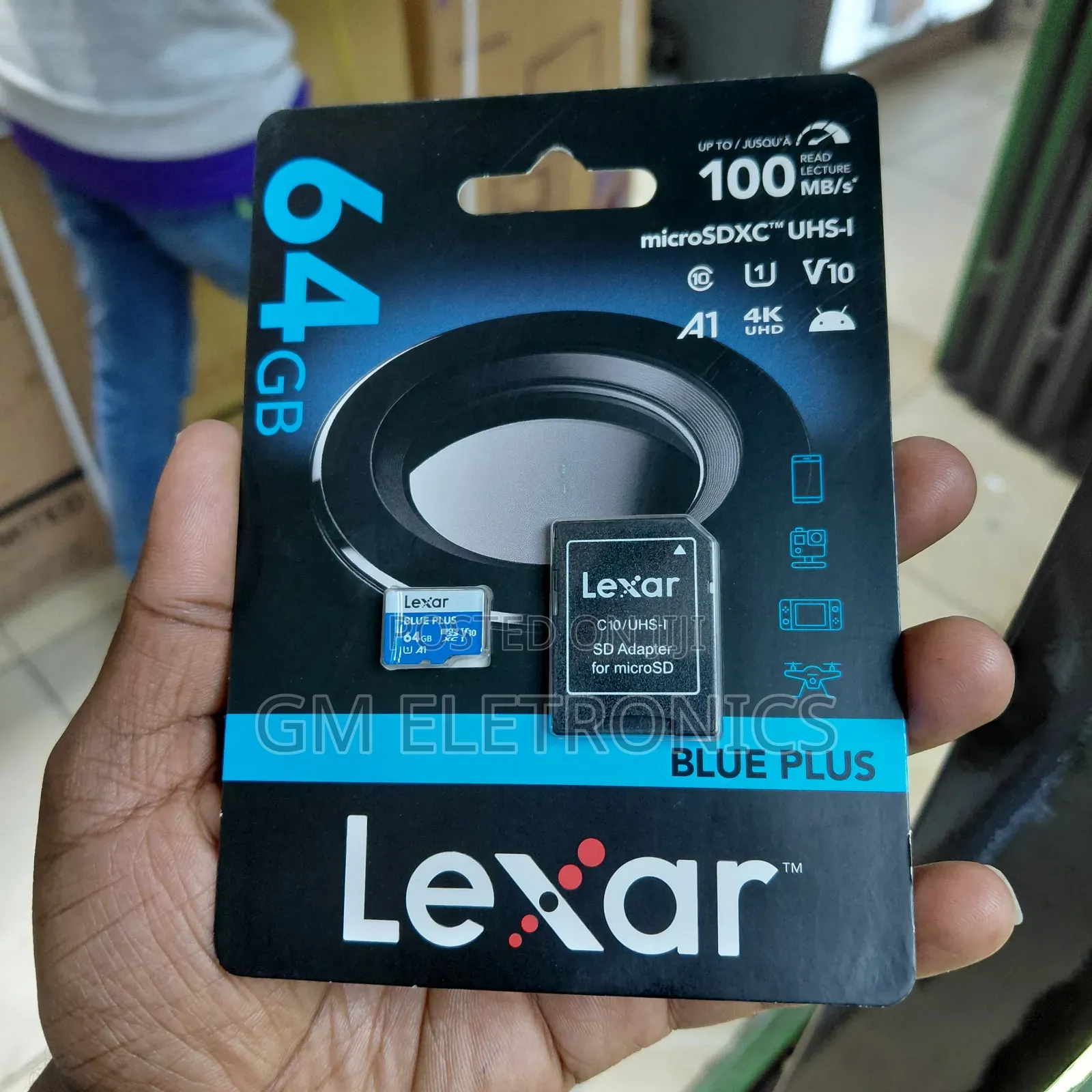 Lexar Blue Plus Micro SD Card 64gb.