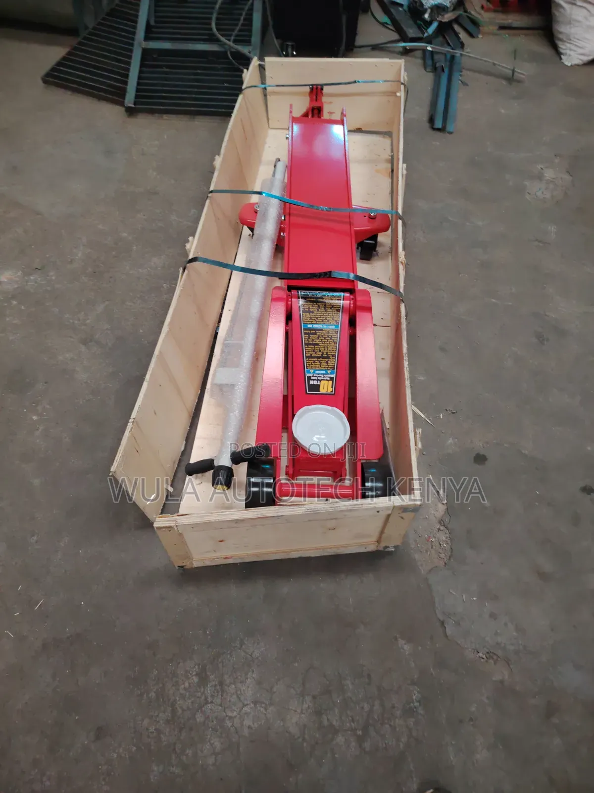 Strong Hydraulic Lifting and Lowering System 10tns Trolley Jack Wula
