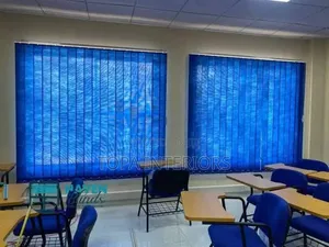 Blue Office Curtain Blinds Supply and Installation
