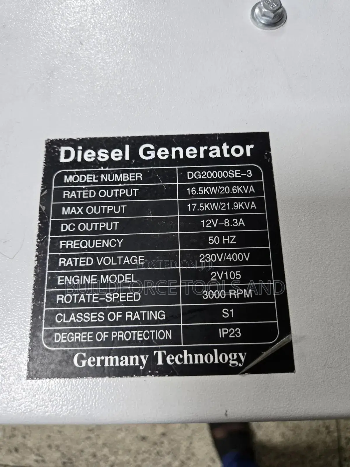 Pulsar 21 KVA 3 Phase DG20000SE-3 Heavy Duty Silent Diesel Generator