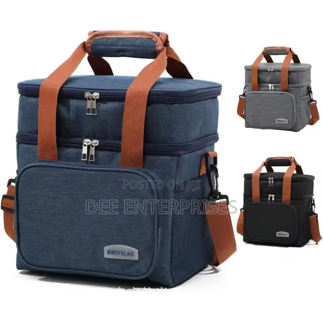 2 in 1 Compartment Insulated Thermo Insulated Lunch Bag