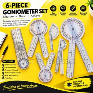 6 Piece Medical Goniometer Set