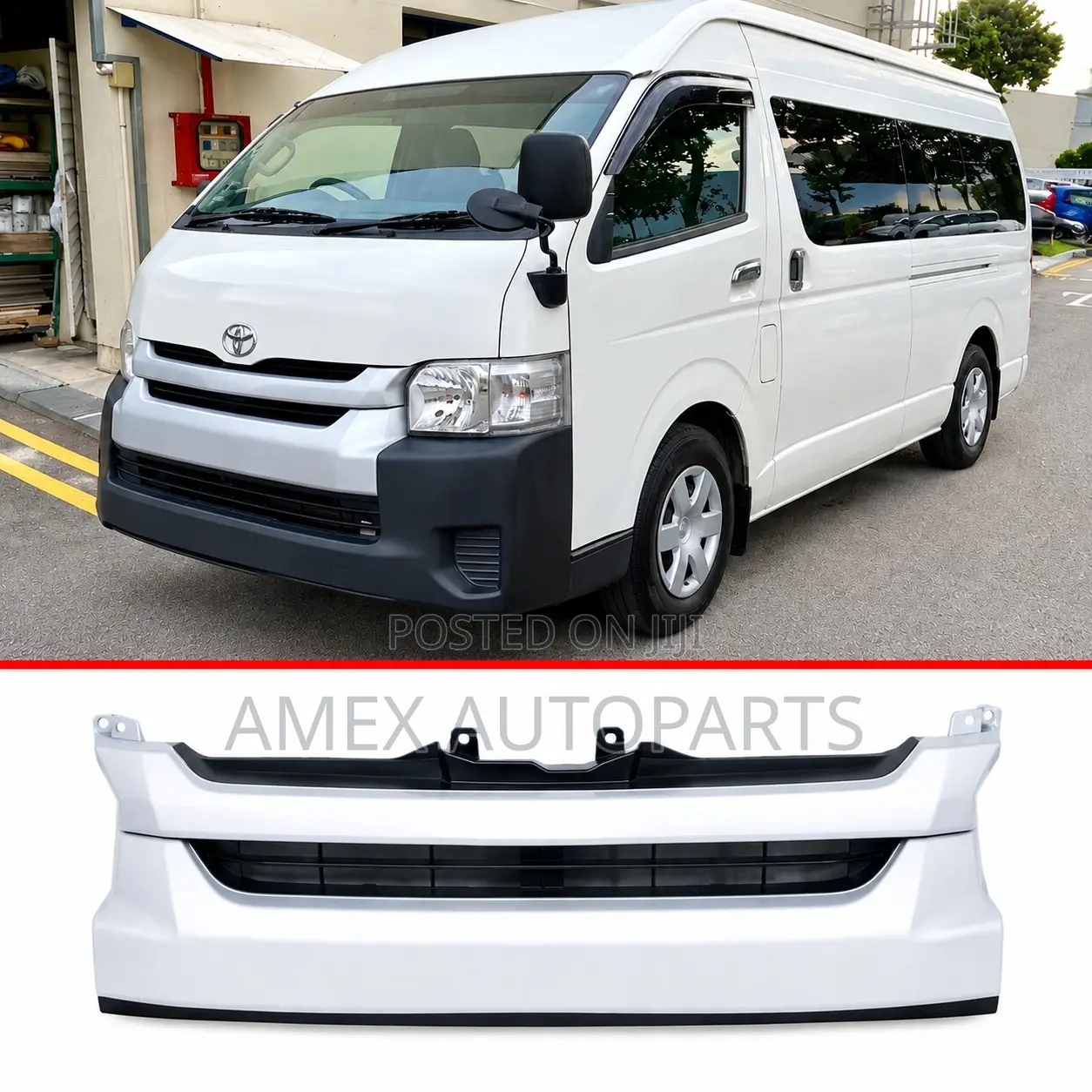Front Grille Toyota Hiace 9L 2014 Onwards Wide Silver/Black Type