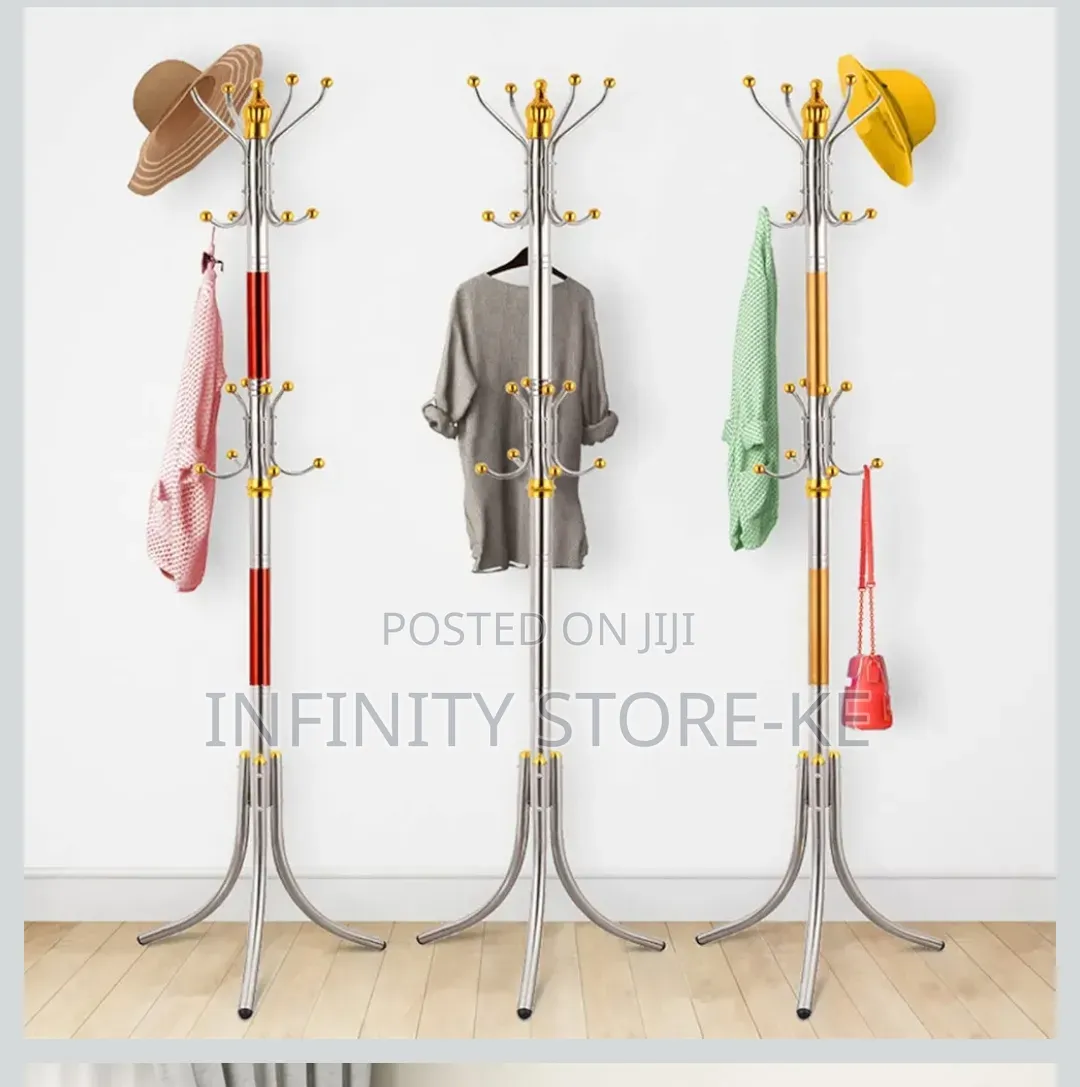 Stainless Steel Coat Rack With 16 Hooks