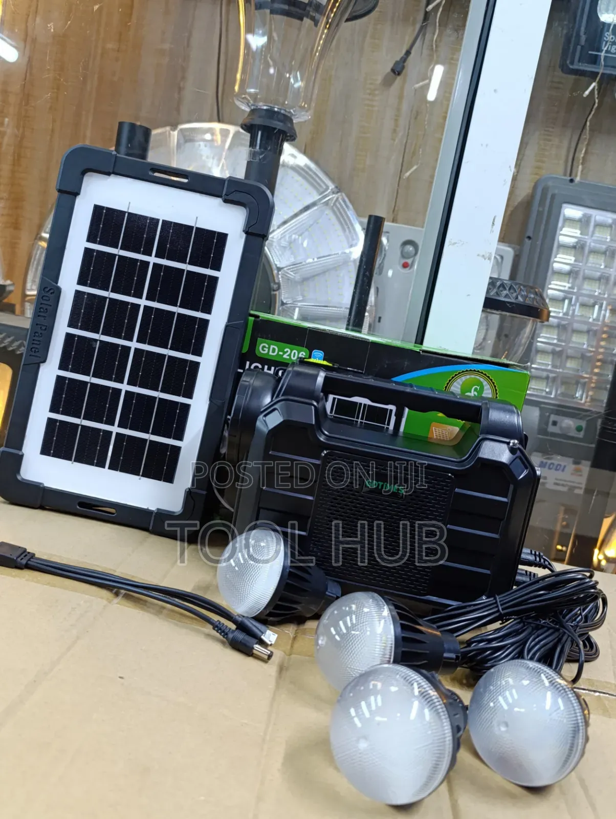 GDTIMES GD-206 Portable Solar Lighting System Kit