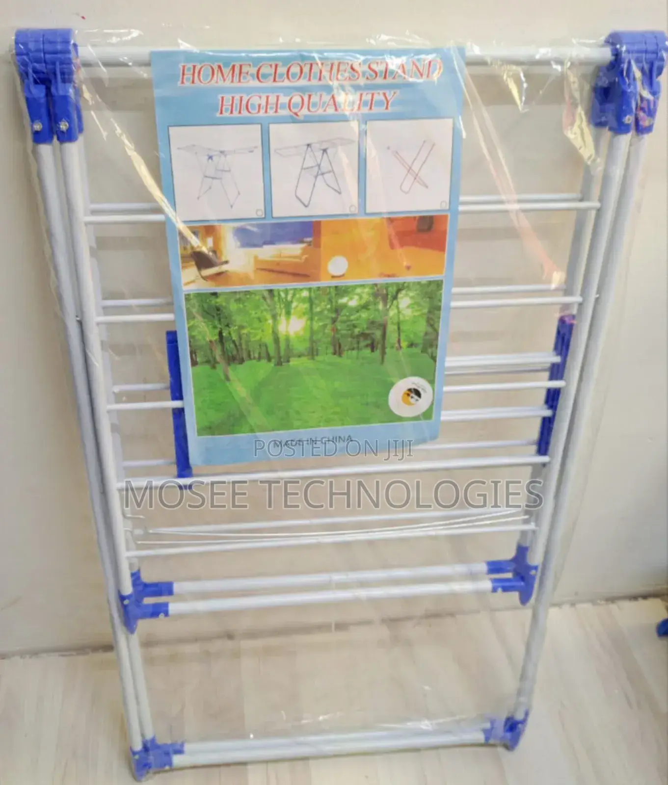 Portable Garment Clothes Rack With Hanging Bar