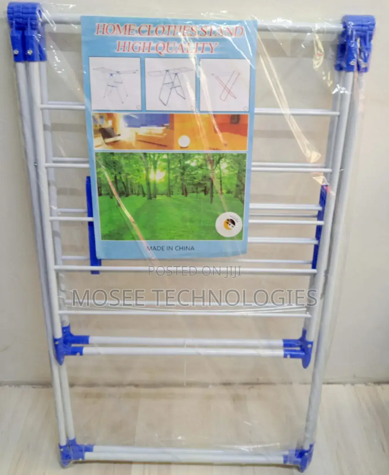 Portable Garment Clothes Rack With Hanging Bar