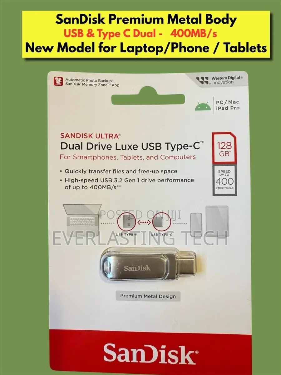 Sandisk Ultra Dual Drive Luxe USB Type-CTM Flash Drive 128GB