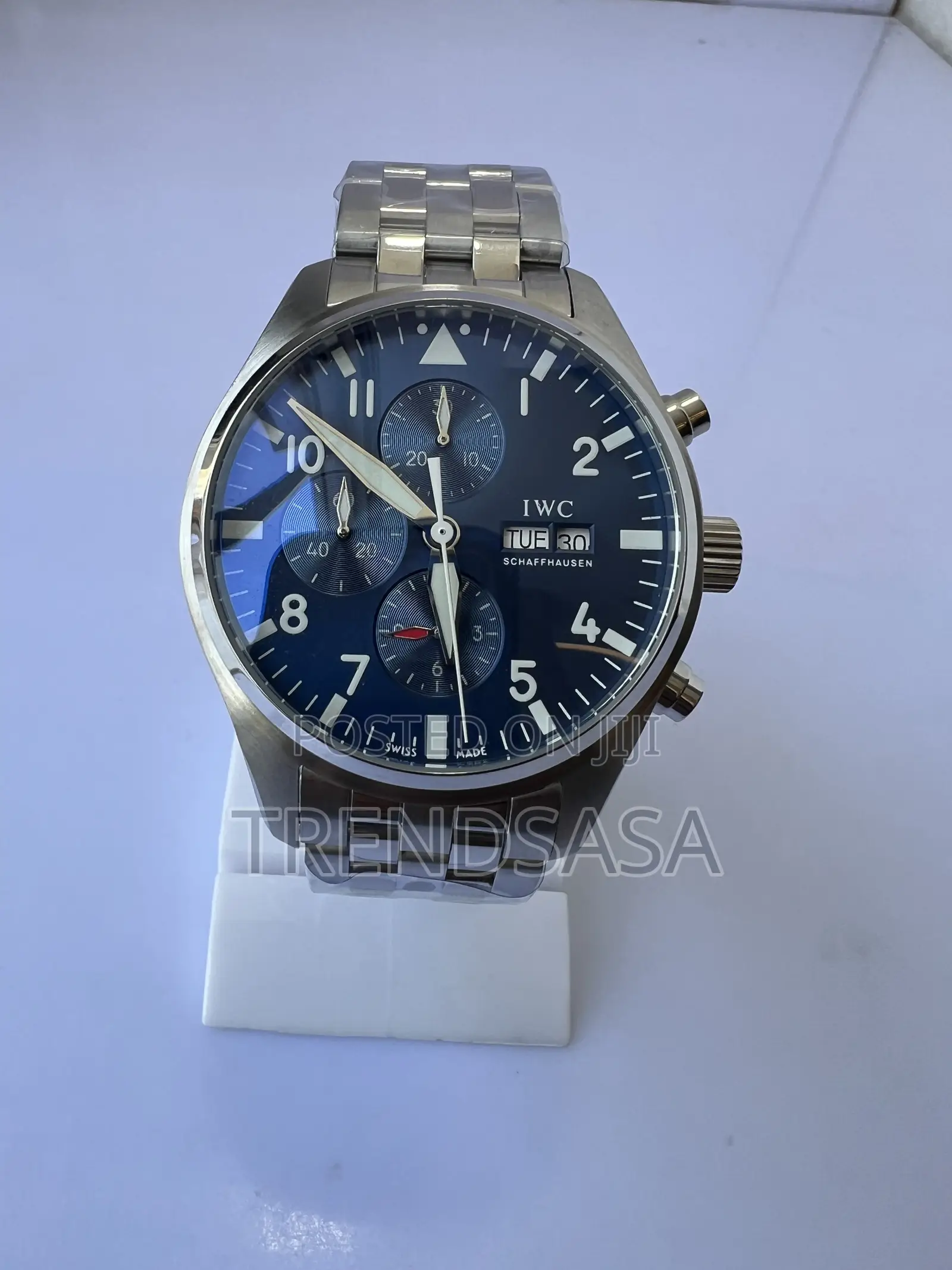 Iwc Shaffhausen Day Date Blue Dial Watch