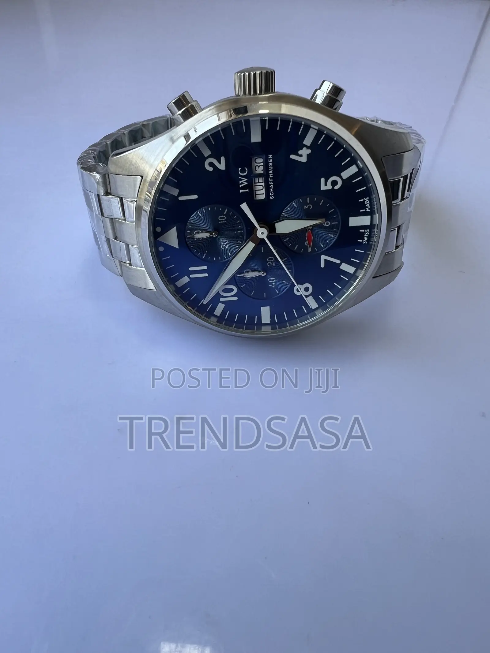 Iwc Shaffhausen Day Date Blue Dial Watch