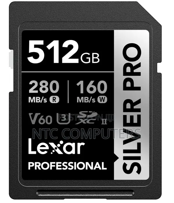 Lexar 512gb Pro Sd Memory Card, 280mb/S Read, , V60, U3, Uhs-Ii