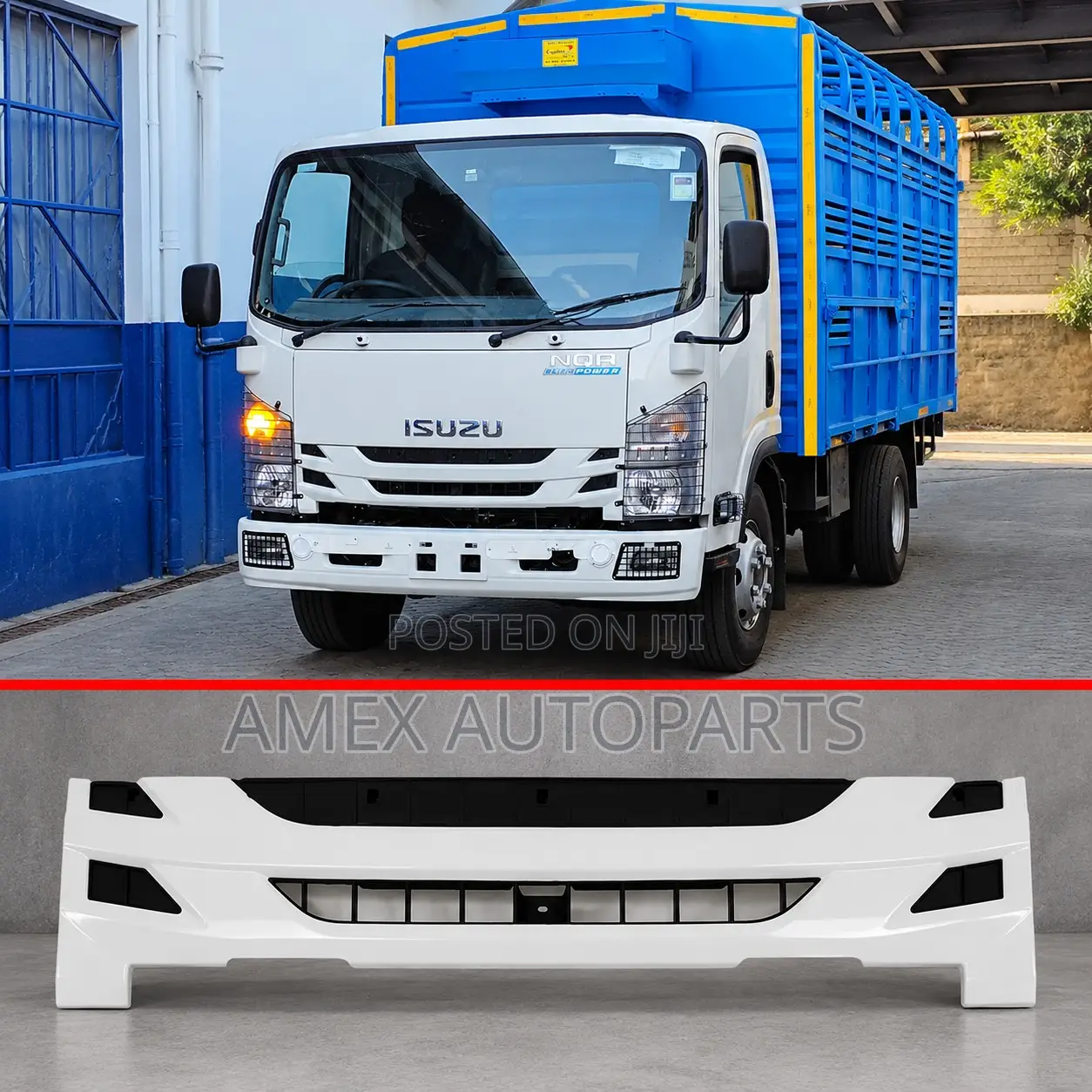 Front Grille Isuzu NPR NQR 700P Wide White Painted