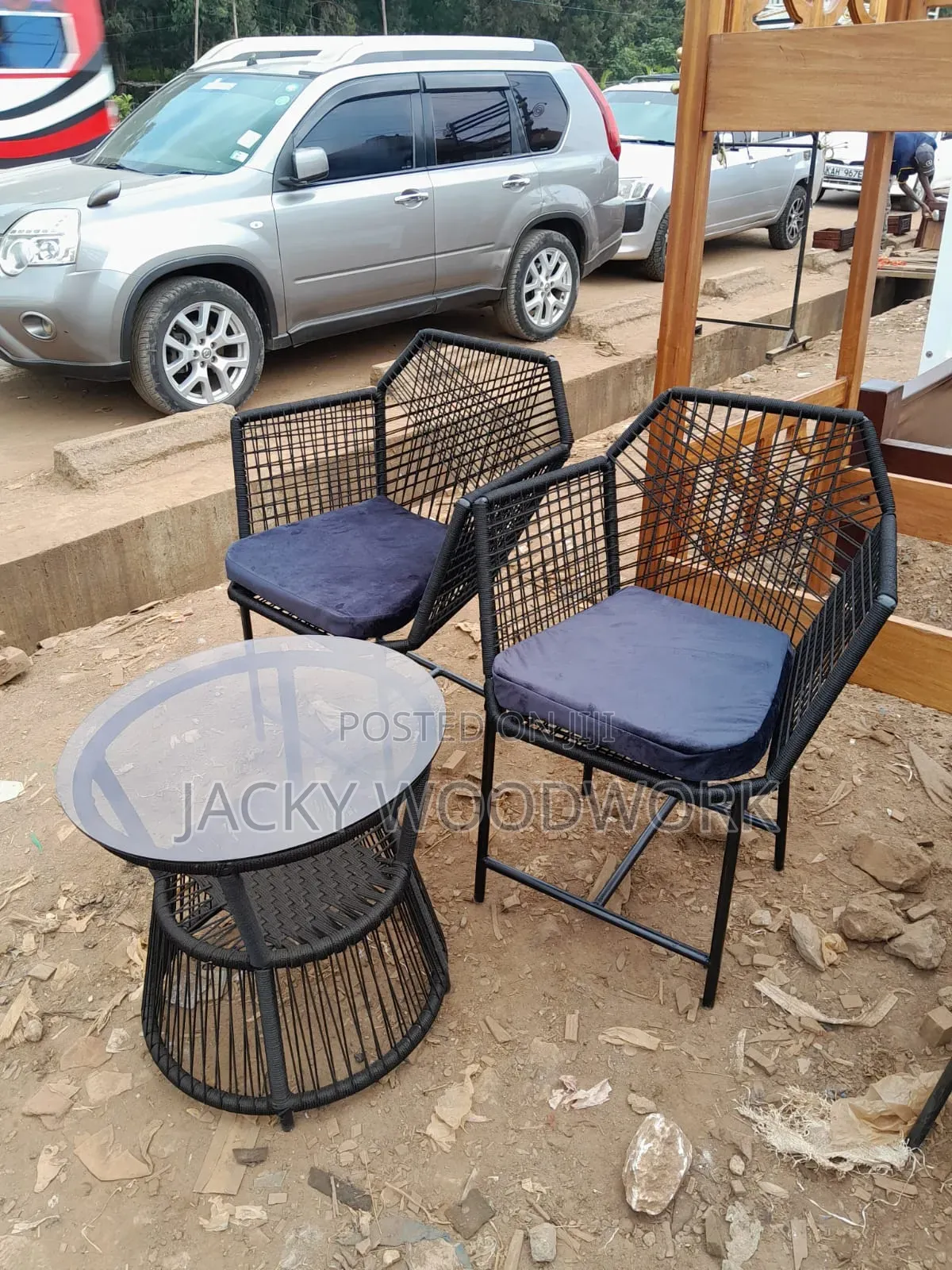 Premium 3-Piece Heavy-Duty Woven Balcony Garden Patio Set