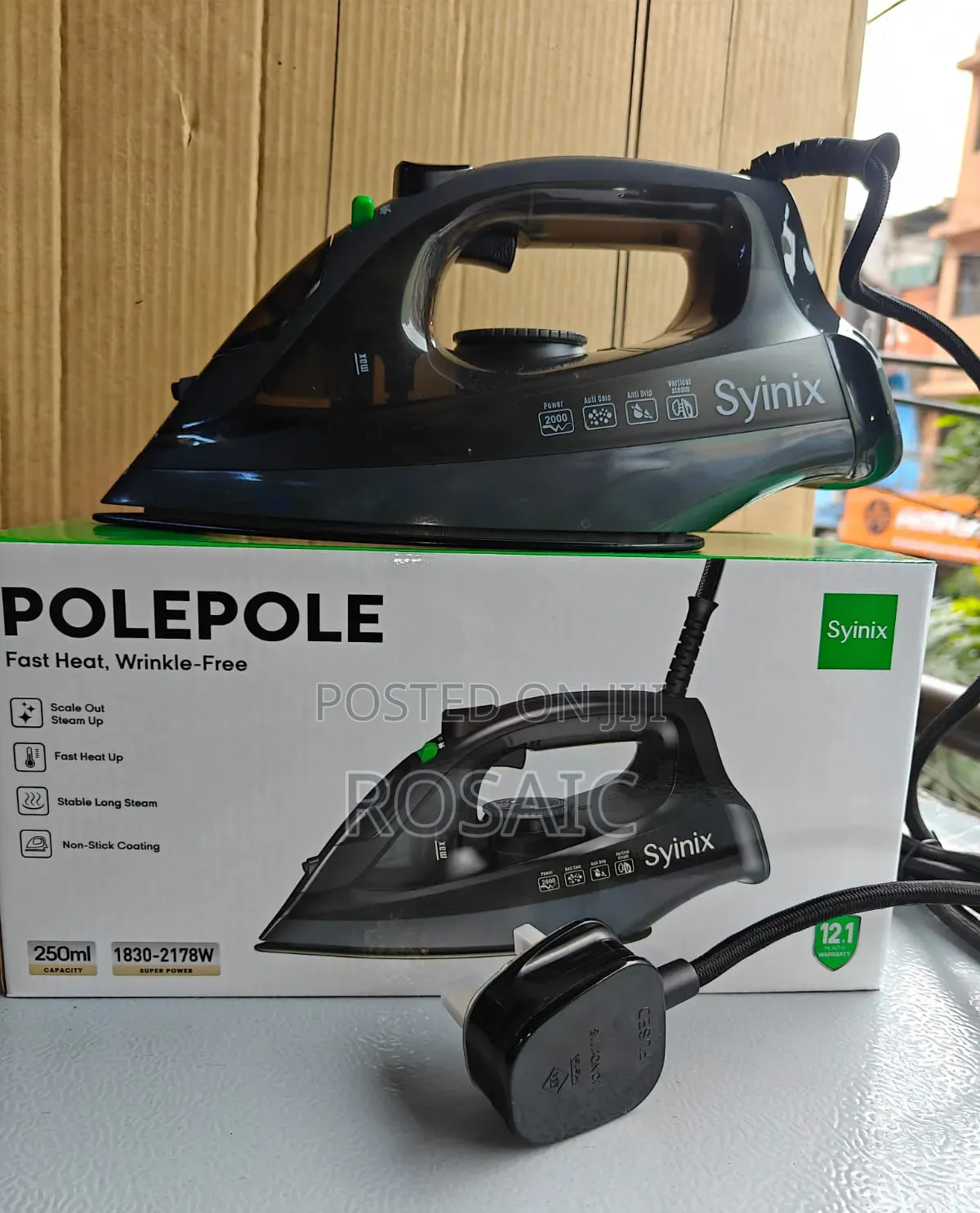 Syinix Steam Iron Box
 
Non Stick Coating
 Stable Long