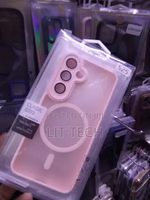 Classic Pink MagSafe Matte Case Configured for the Samsung Galaxy S25