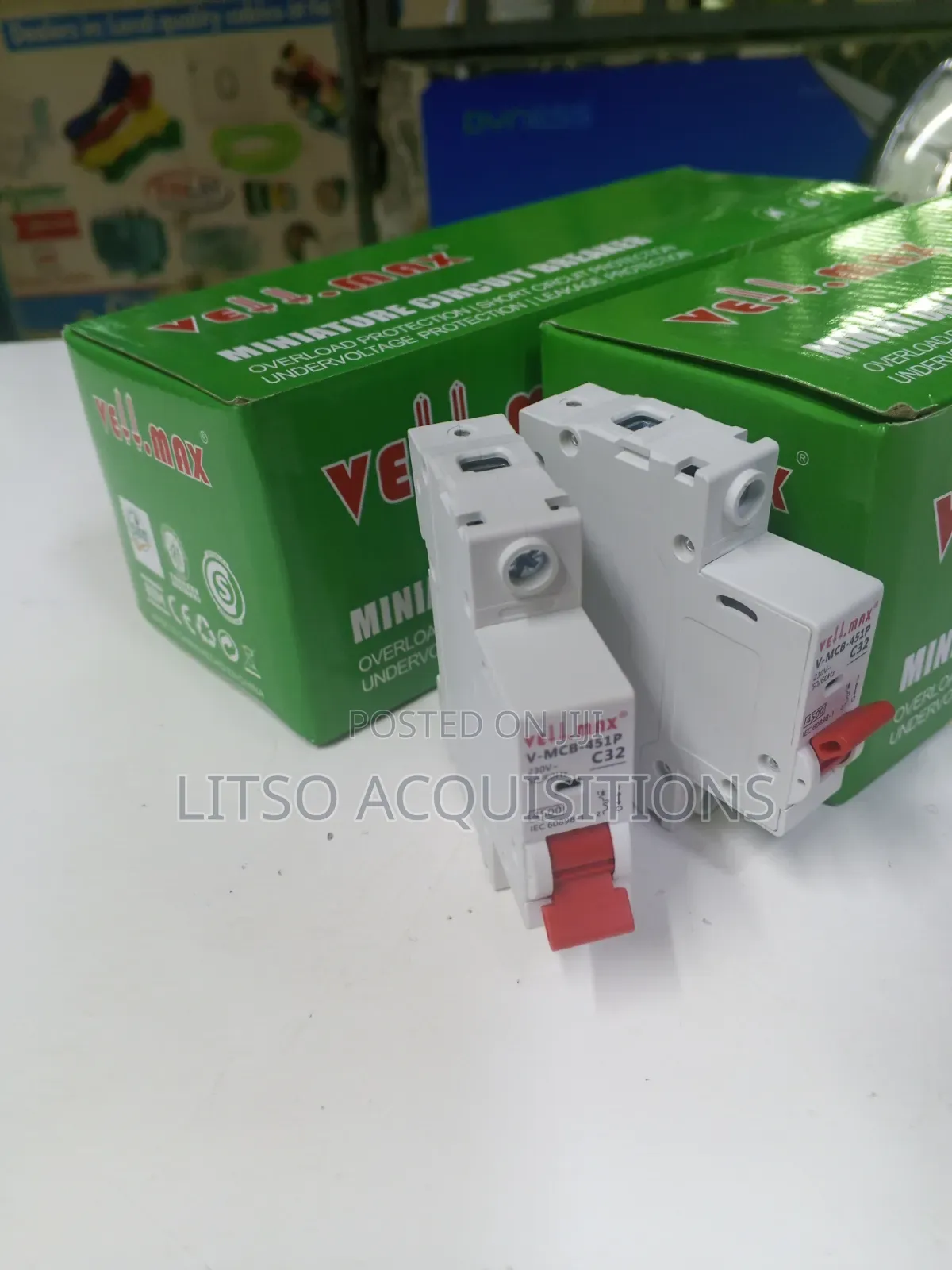 Vellmax 1 Pole MCB Circuit Breaker C10 C32 | 230V