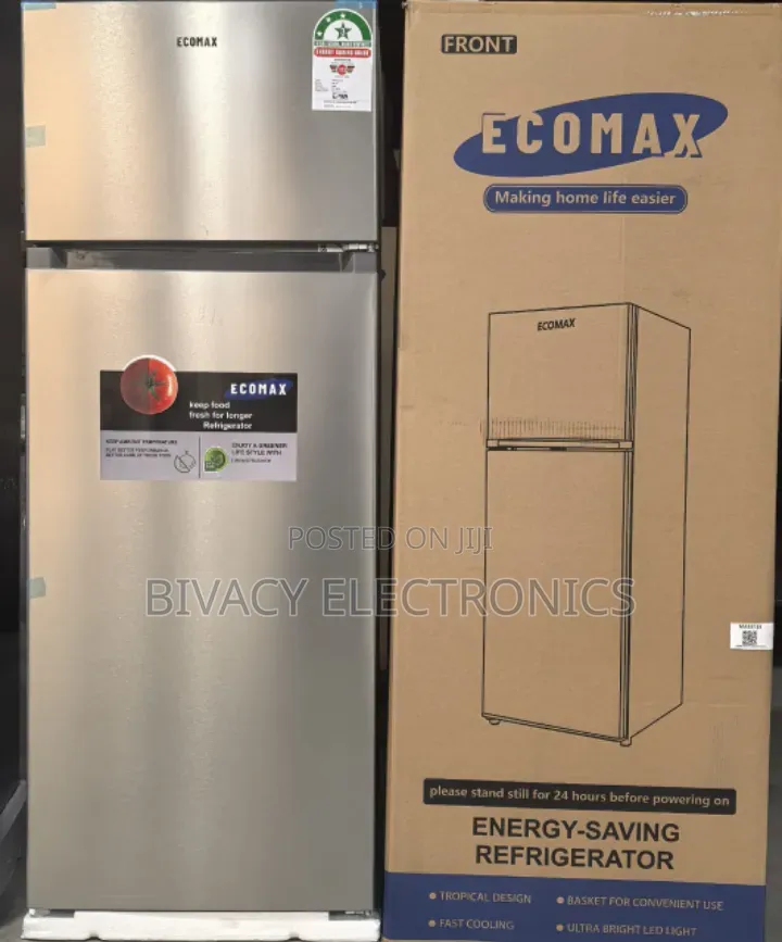 Ecomax 230 Litres Dark Silver Double Door Refrigerator