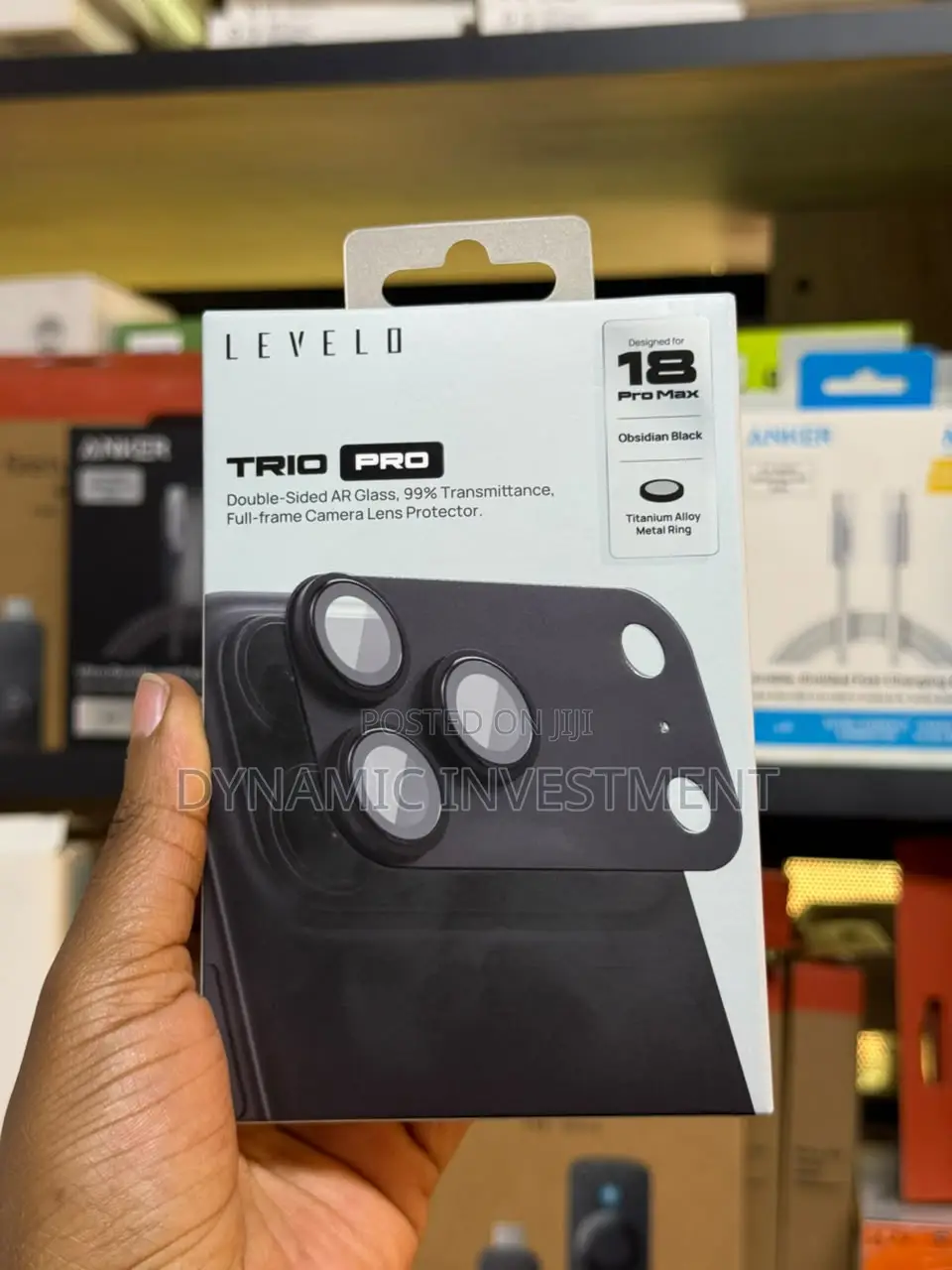 iPhone 18 Pro Max Levelo Trio Pro Camera Lens Protector - Black