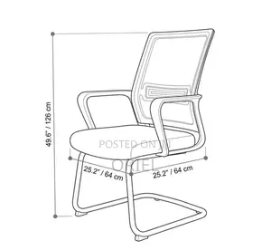 Office Chair : Sled Base Mesh Back Waiting Reception Chair