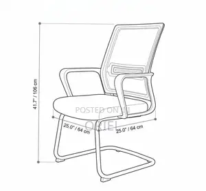 Office Chair : Sled Base Mesh Back Waiting Reception Chair