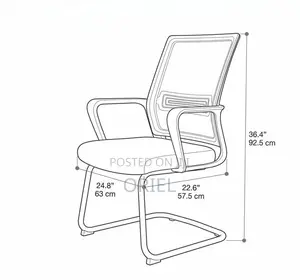 Office Chair : Sled Base Mesh Back Waiting Reception Chair