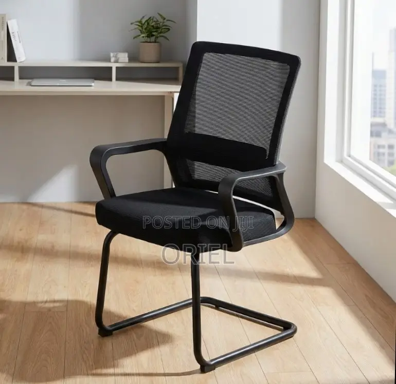 Office Chair : Sled Base Mesh Back Waiting Reception Chair