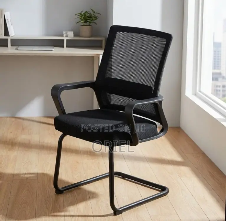 Office Chair : Sled Base Mesh Back Waiting Reception Chair