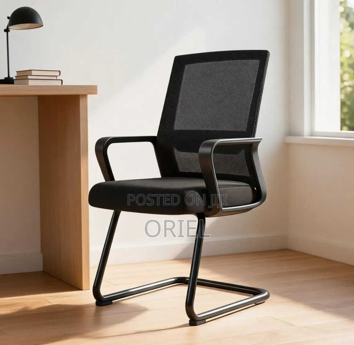 Office Chair : Sled Base Mesh Back Waiting Reception Chair