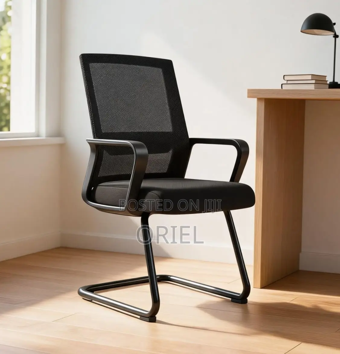 Office Chair : Sled Base Mesh Back Waiting Reception Chair