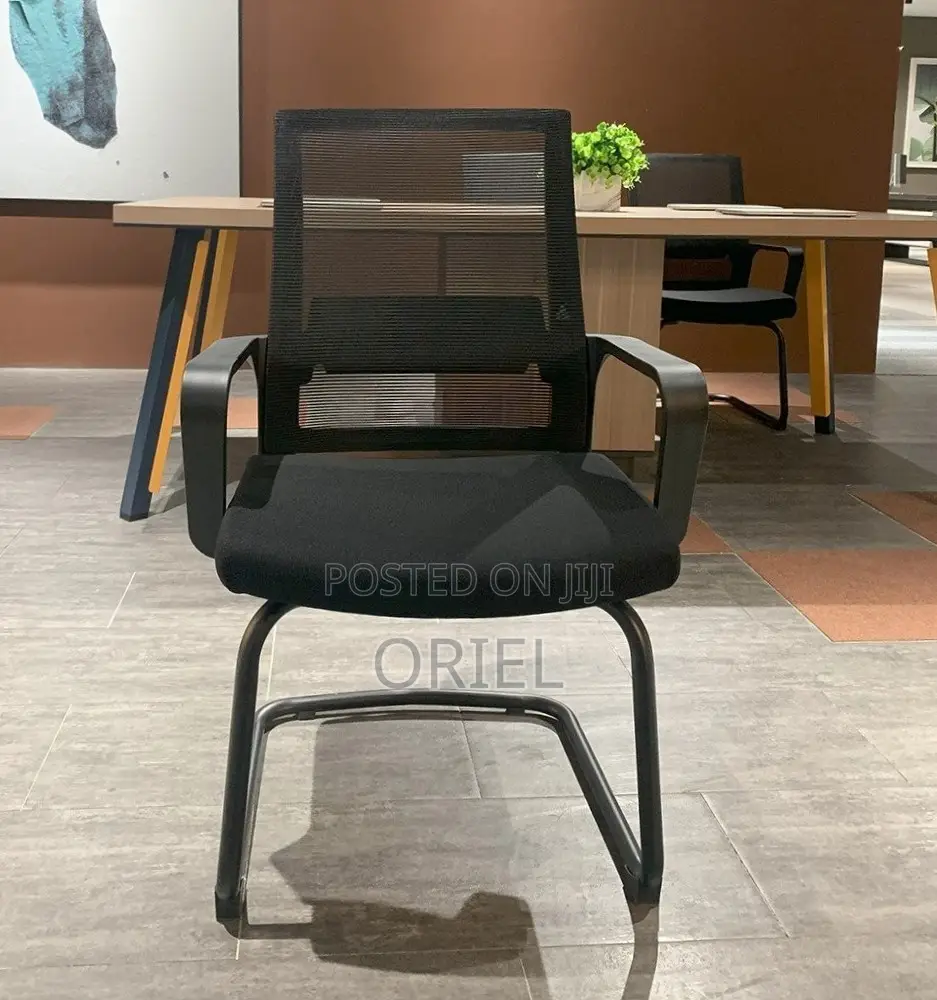 Office Chair : Sled Base Mesh Back Waiting Reception Chair
