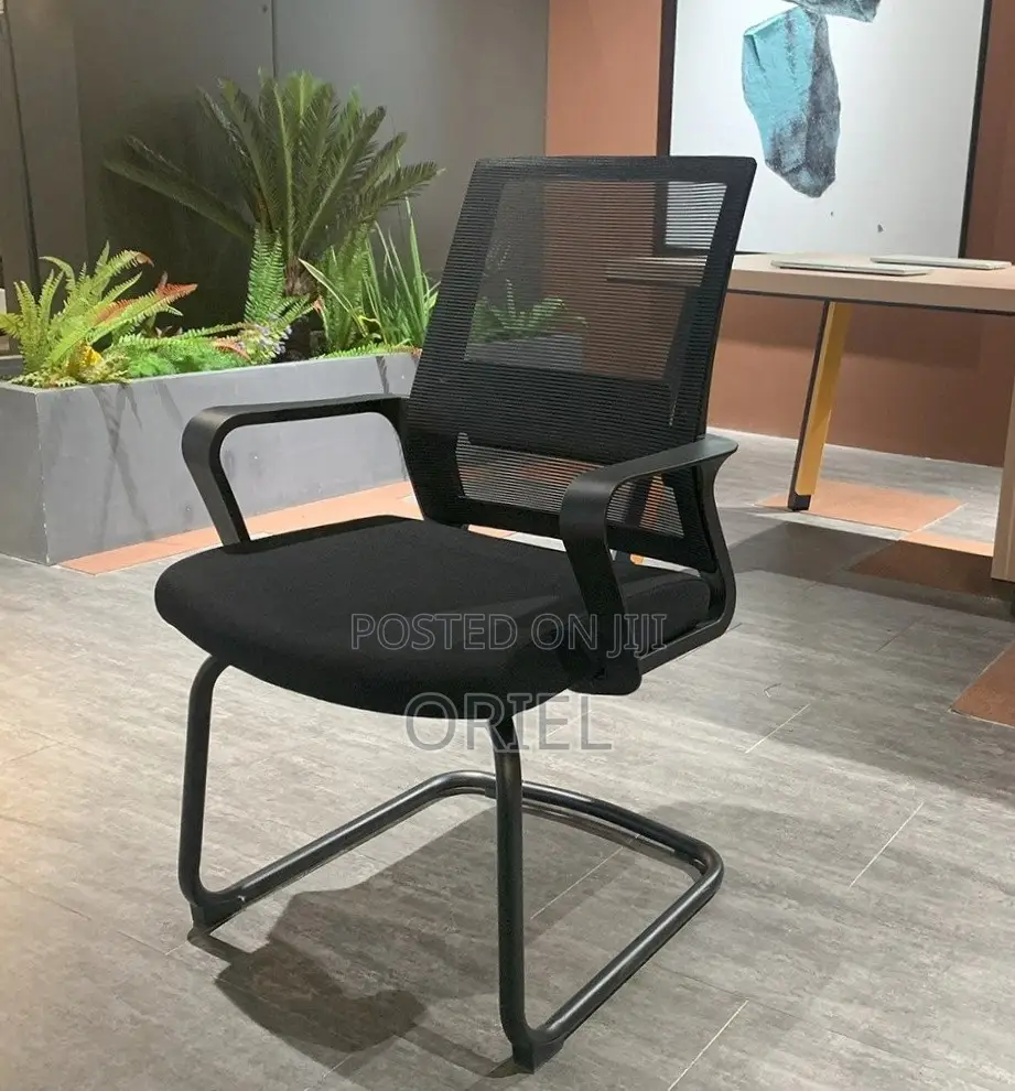 Office Chair : Sled Base Mesh Back Waiting Reception Chair