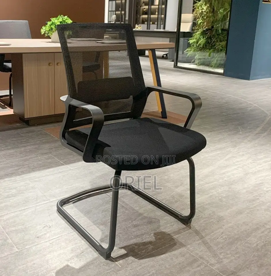 Office Chair : Sled Base Mesh Back Waiting Reception Chair