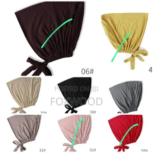 Modal Muslim Turban Hat Inner Hijab Caps