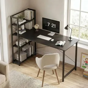 *2 in 1 Bookshelf Workstation,versatile Home Office Workstation