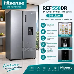 Hisense REF558DR 541L Side by Side Fridge With Water Dispenser
