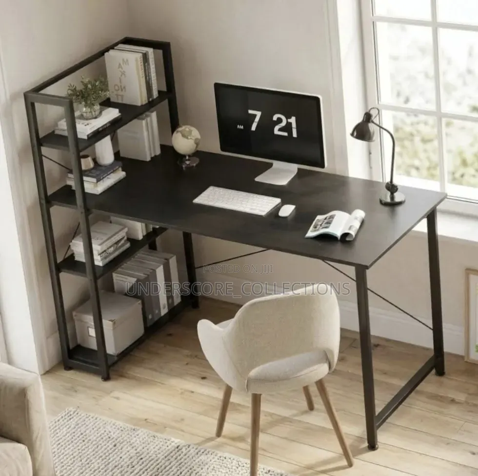 *2 in 1 Bookshelf Workstation,versatile Home Office Workstation
