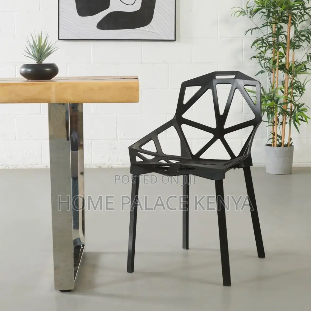 Dining Chair; Stackable Plastic Dining Chair for Space Saving Home