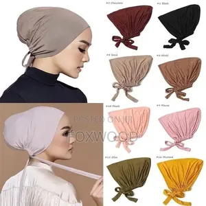 Modal Muslim Turban Hat Inner Hijab Caps