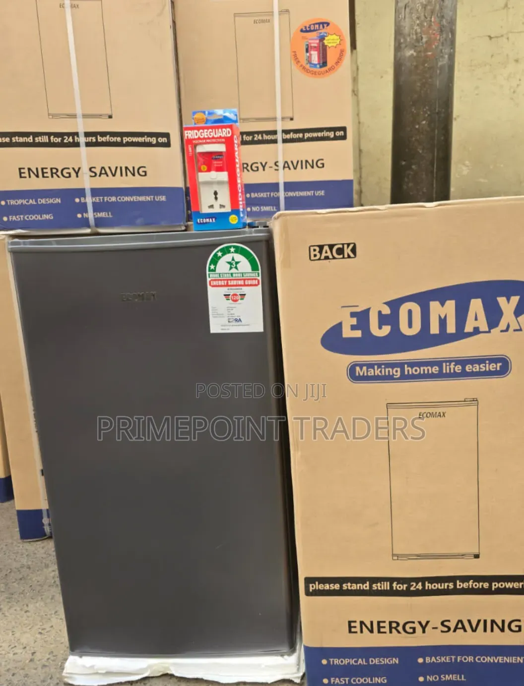 Ecomax 90l Single Door Fridge – Dark Silver 