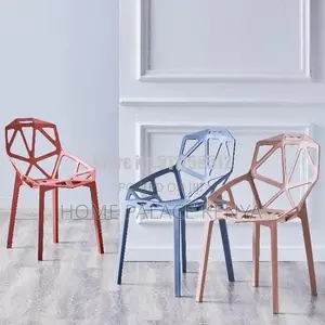 Dining Chair; Stackable Plastic Dining Chair for Space Saving Home
