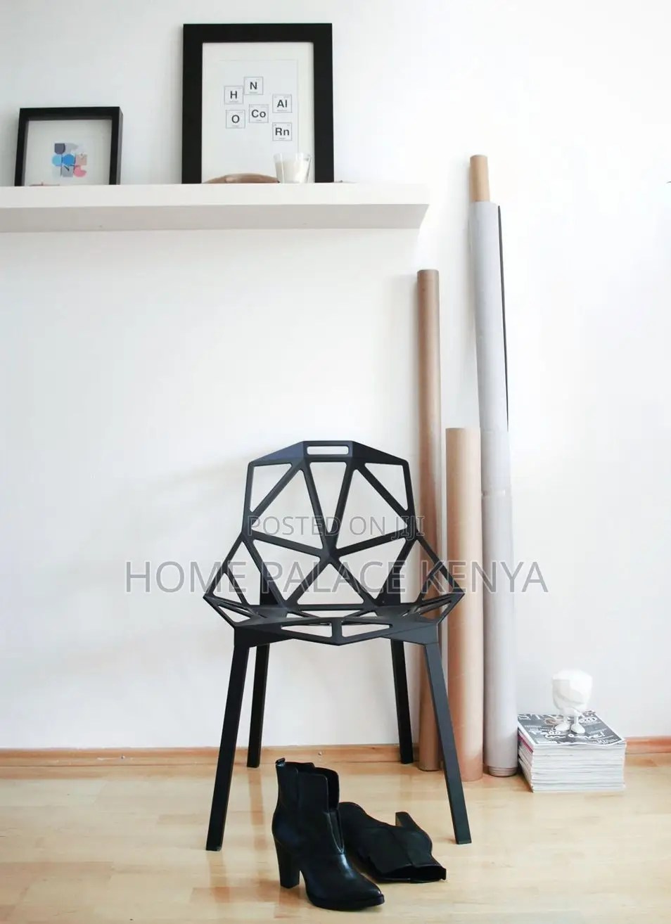 Dining Chair; Stackable Plastic Dining Chair for Space Saving Home