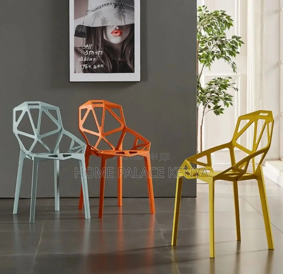 Dining Chair; Stackable Plastic Dining Chair for Space Saving Home