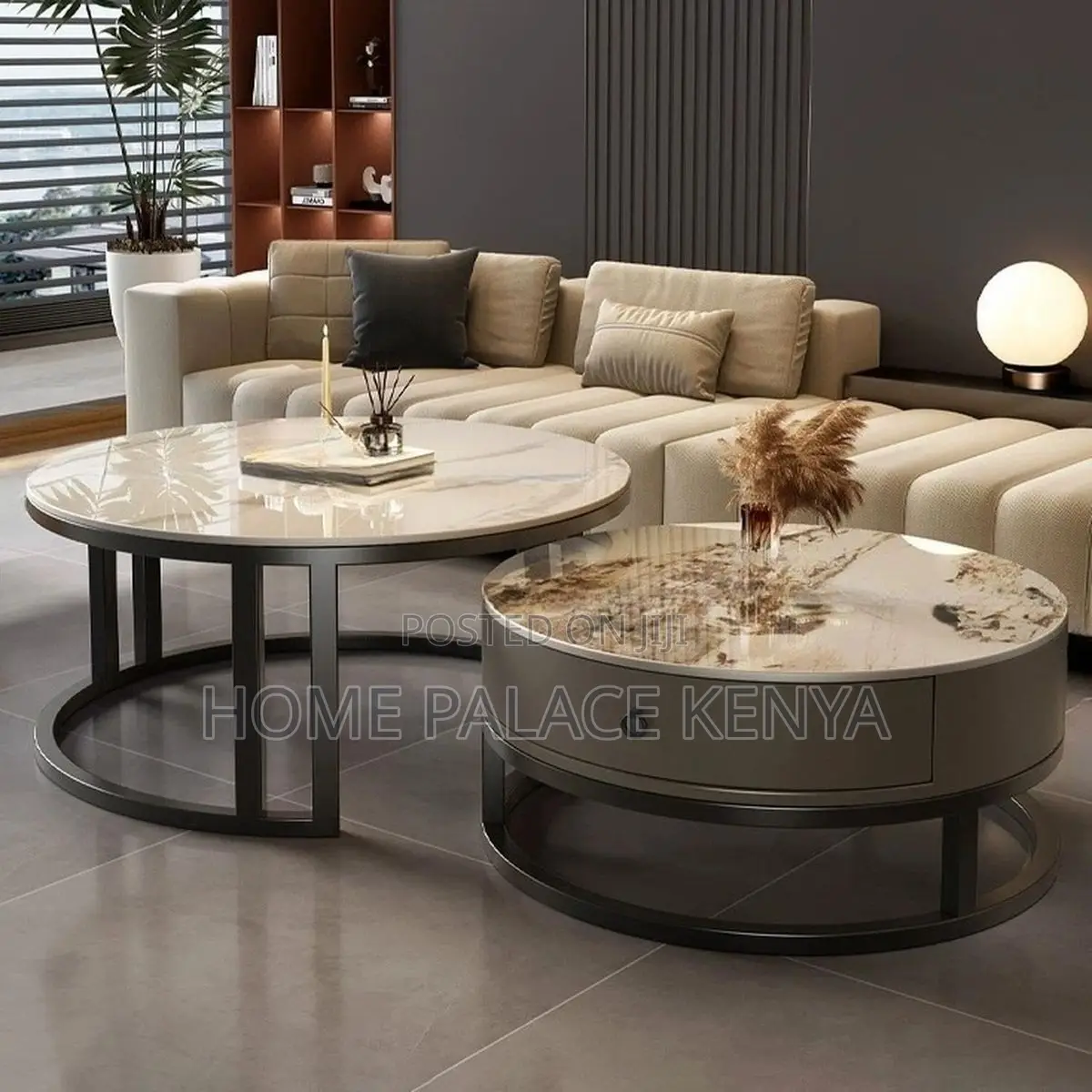 Coffee Table; Luxury Nesting Coffee Table Set for Modern Lounge