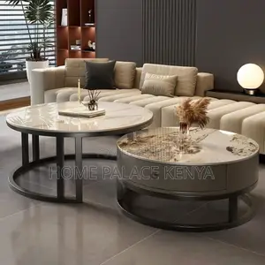 Coffee Table; Luxury Nesting Coffee Table Set for Modern Lounge